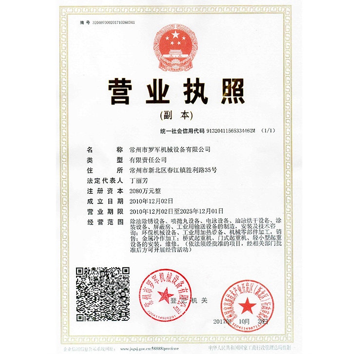 Business license copy stamp version